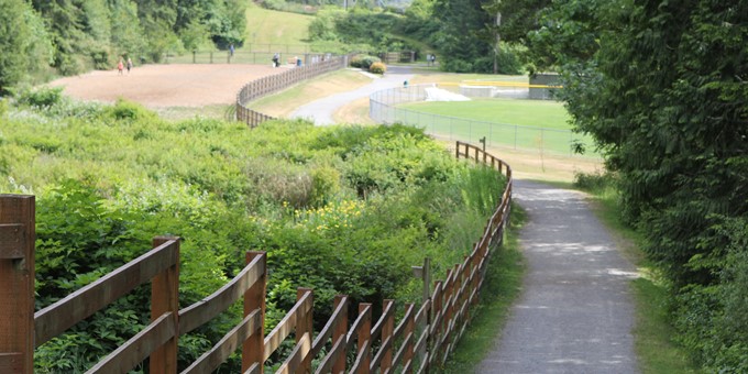 Walking path in Beaver Lake Park.