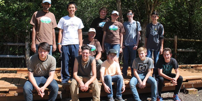 Eleven Sammamish stewards taking a break from their hard work.
